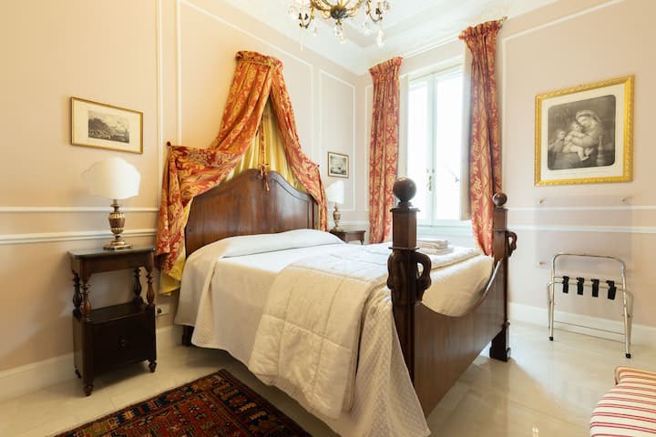 Detail of the antique wardrobe in the second bedroom