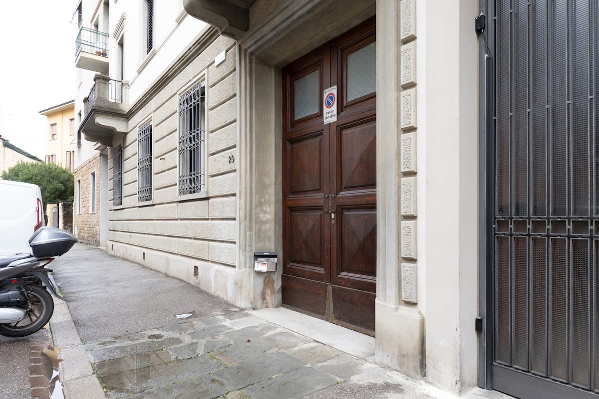 Facade of the historic building